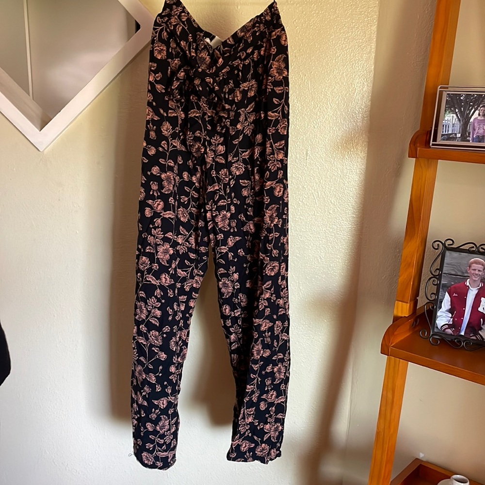 Flowey Black and Orange Flora Pants